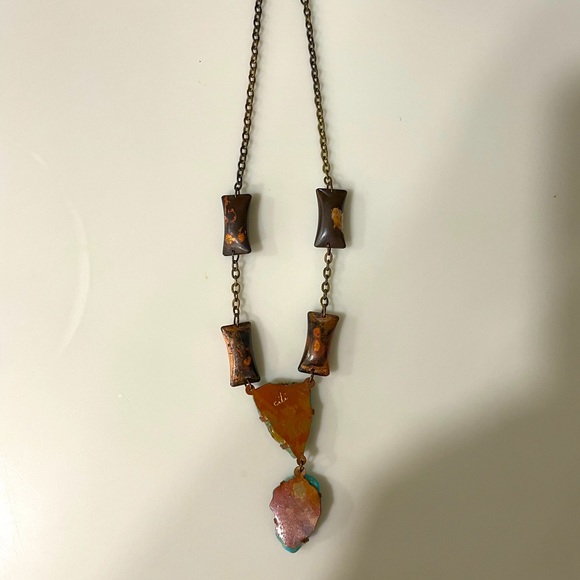 Handmade Turquoise Stone necklace - San Miguel de Allende, MX - Artisan - Cili - Picture 2 of 6